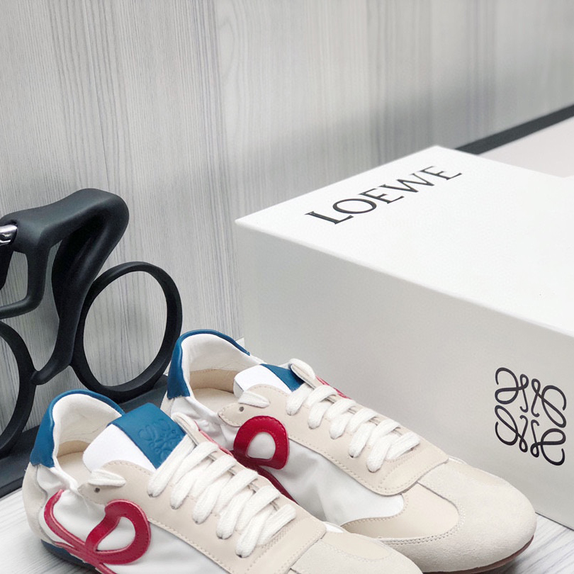 Loewe Ballet Runner In Nylon And Calfskin - 