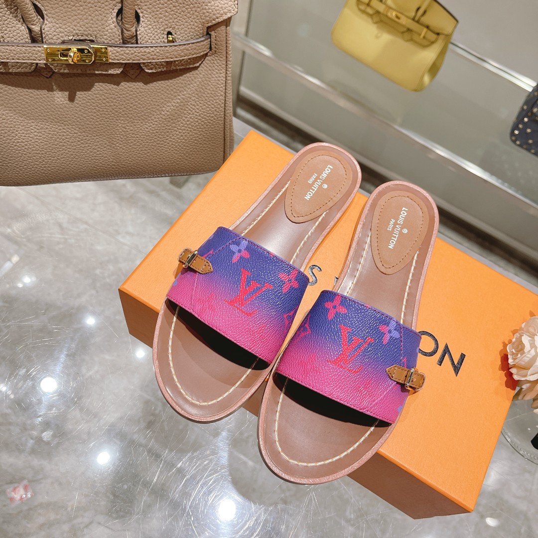 Louis Vuitton Lock It Flat Mule - PerfectKickZ