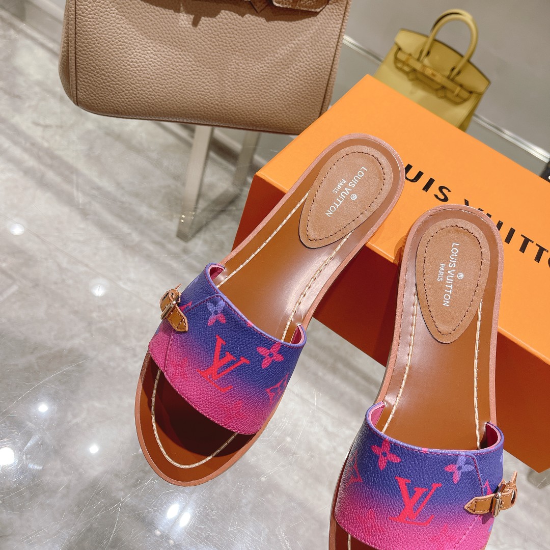 Louis Vuitton Lock It Flat Mule - PerfectKickZ