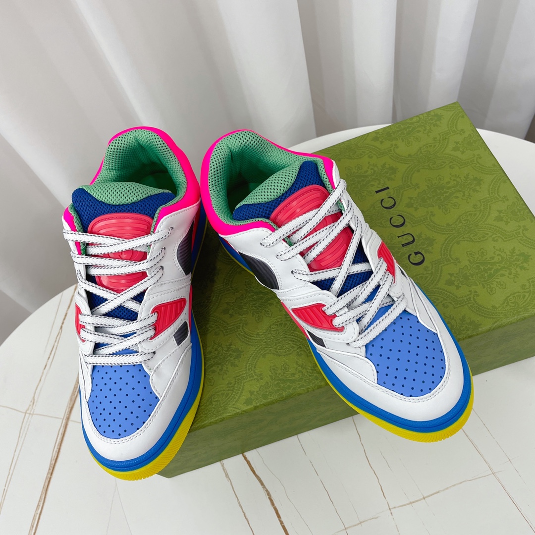 Gucci  Basket Sneaker With Lnterlocking G  - PerfectKickZ