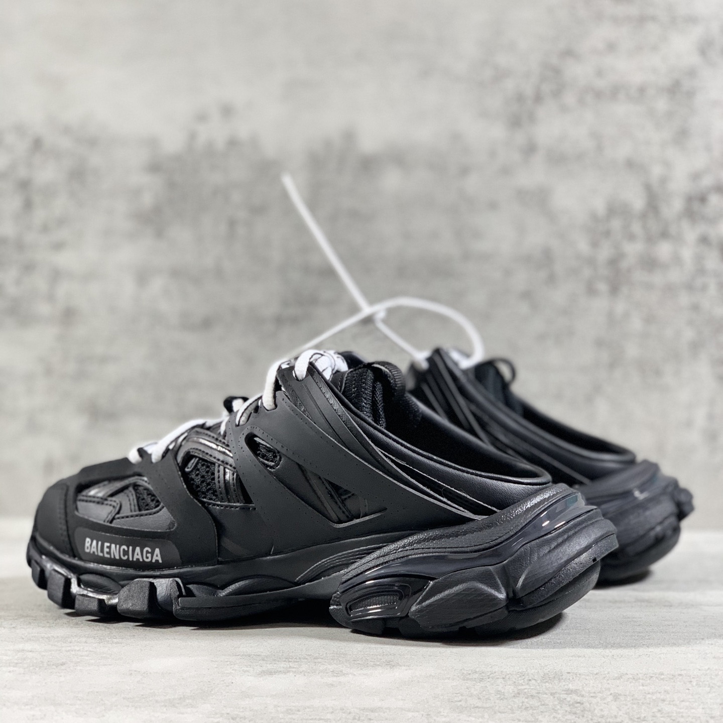 Balenciaga Track Mule In Black - 