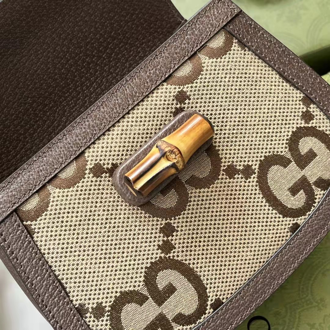 Gucci GG Bamboo Handle Bag（17-12-7.5CM） - PerfectKickZ