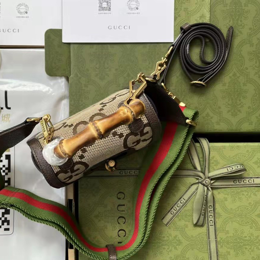 Gucci GG Bamboo Handle Bag（17-12-7.5CM） - 