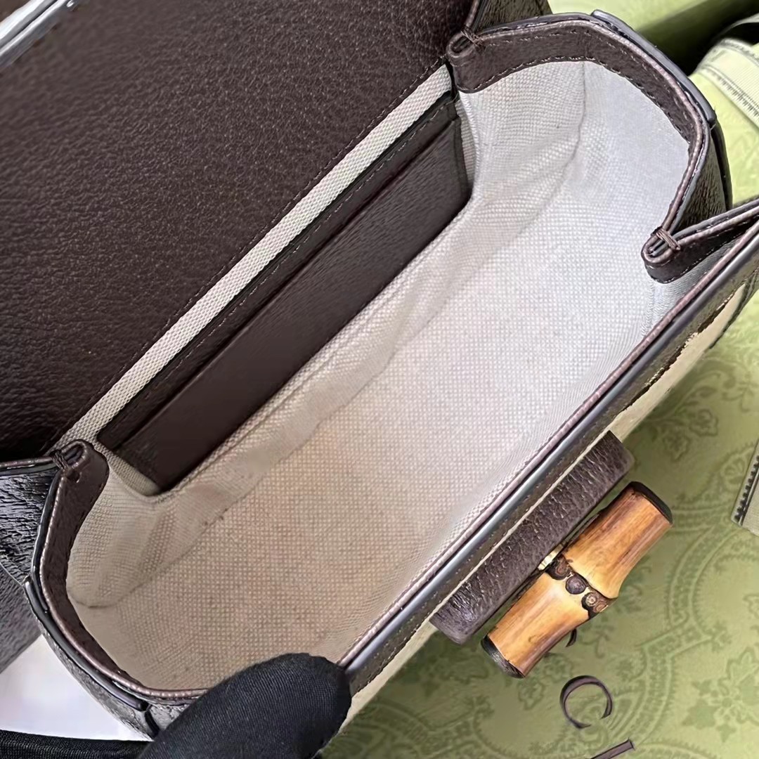 Gucci GG Bamboo Handle Bag（17-12-7.5CM） - 