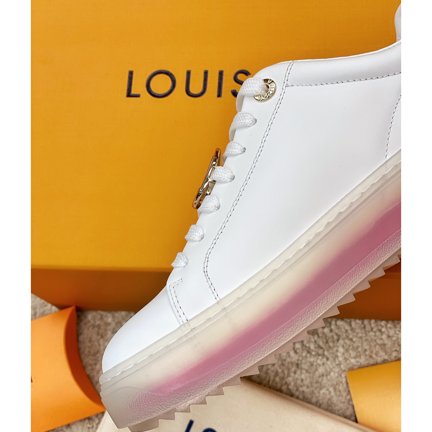 Louis Vuitton Logo Transparent Sole Sneaker  - PerfectKickZ