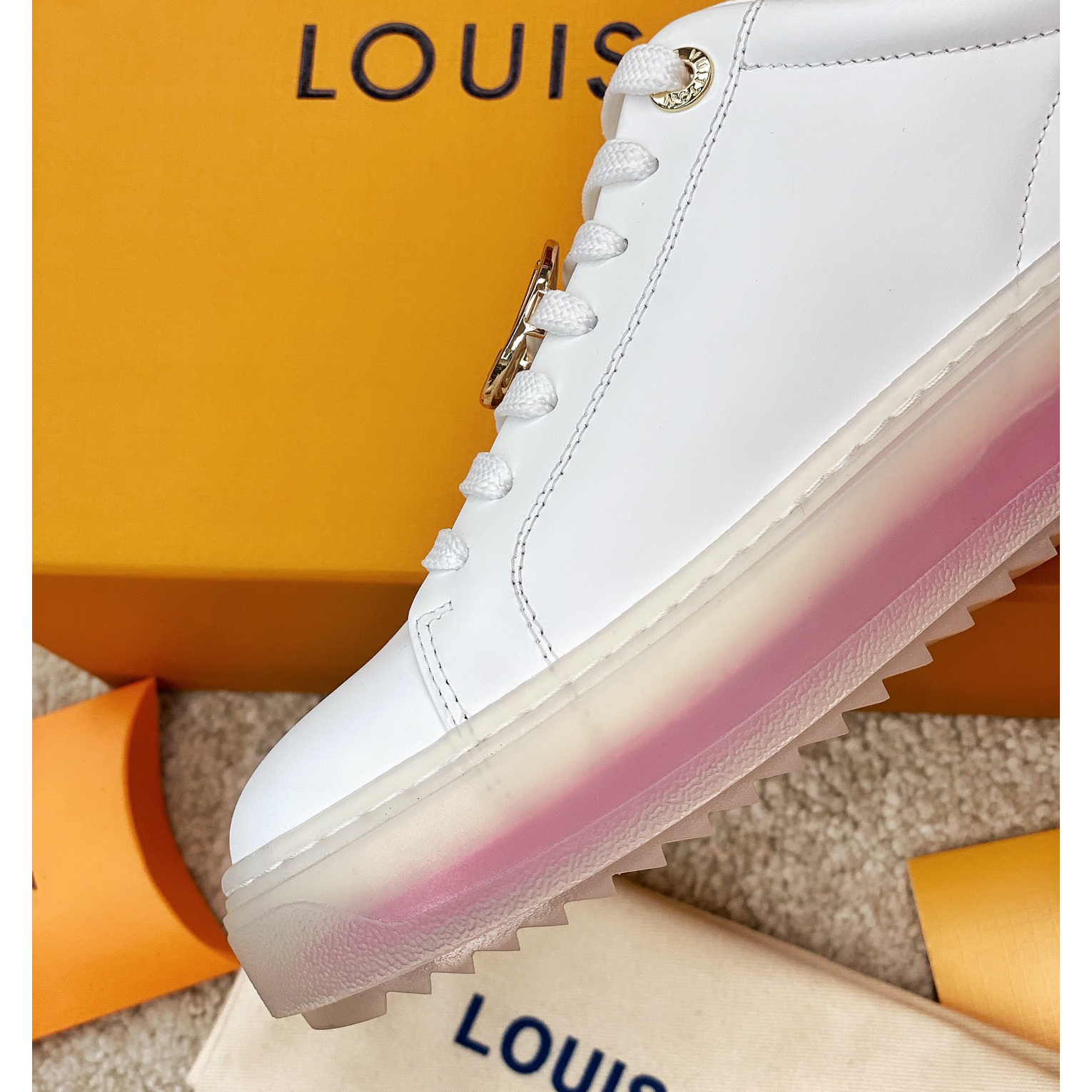 Louis Vuitton Logo Transparent Sole Sneaker  - PerfectKickZ