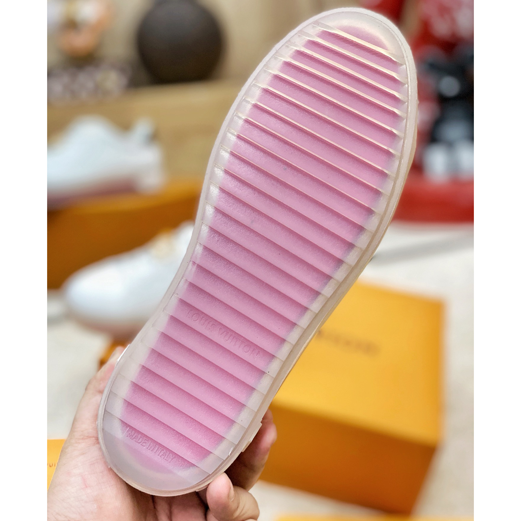 Louis Vuitton Logo Transparent Sole Sneaker  - PerfectKickZ