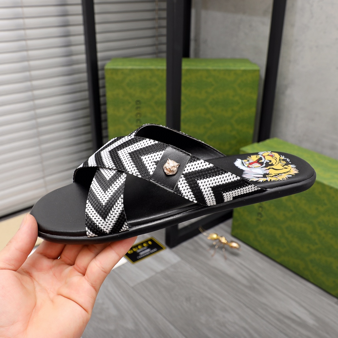 Gucci Web Slide Sandal - PerfectKickZ