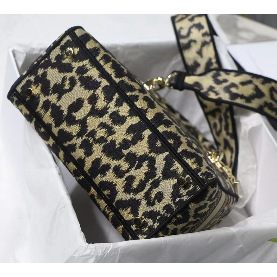 Dior Leopard Print Lady Bag（24-20-11CM） - PerfectKickZ