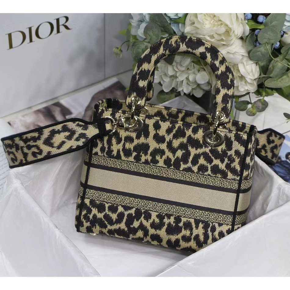 Dior Leopard Print Lady Bag（24-20-11CM） - PerfectKickZ