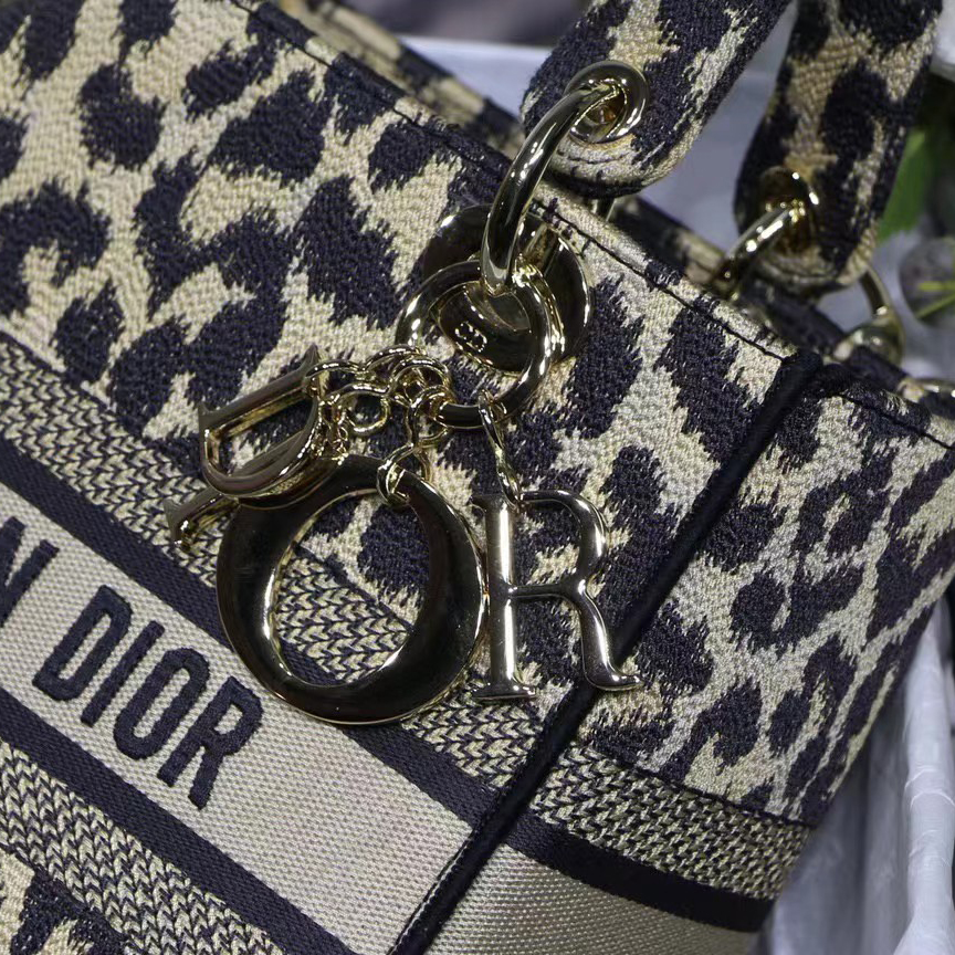 Dior Leopard Print Lady Bag（24-20-11CM） - PerfectKickZ