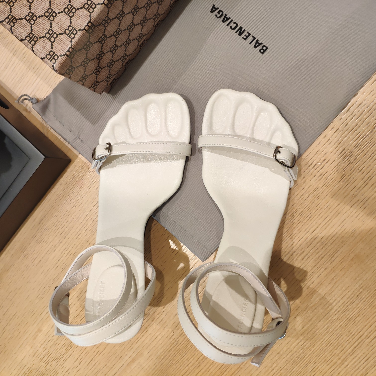 Balenciaga Logo High Heeled Sandals (7CM) - PerfectKickZ