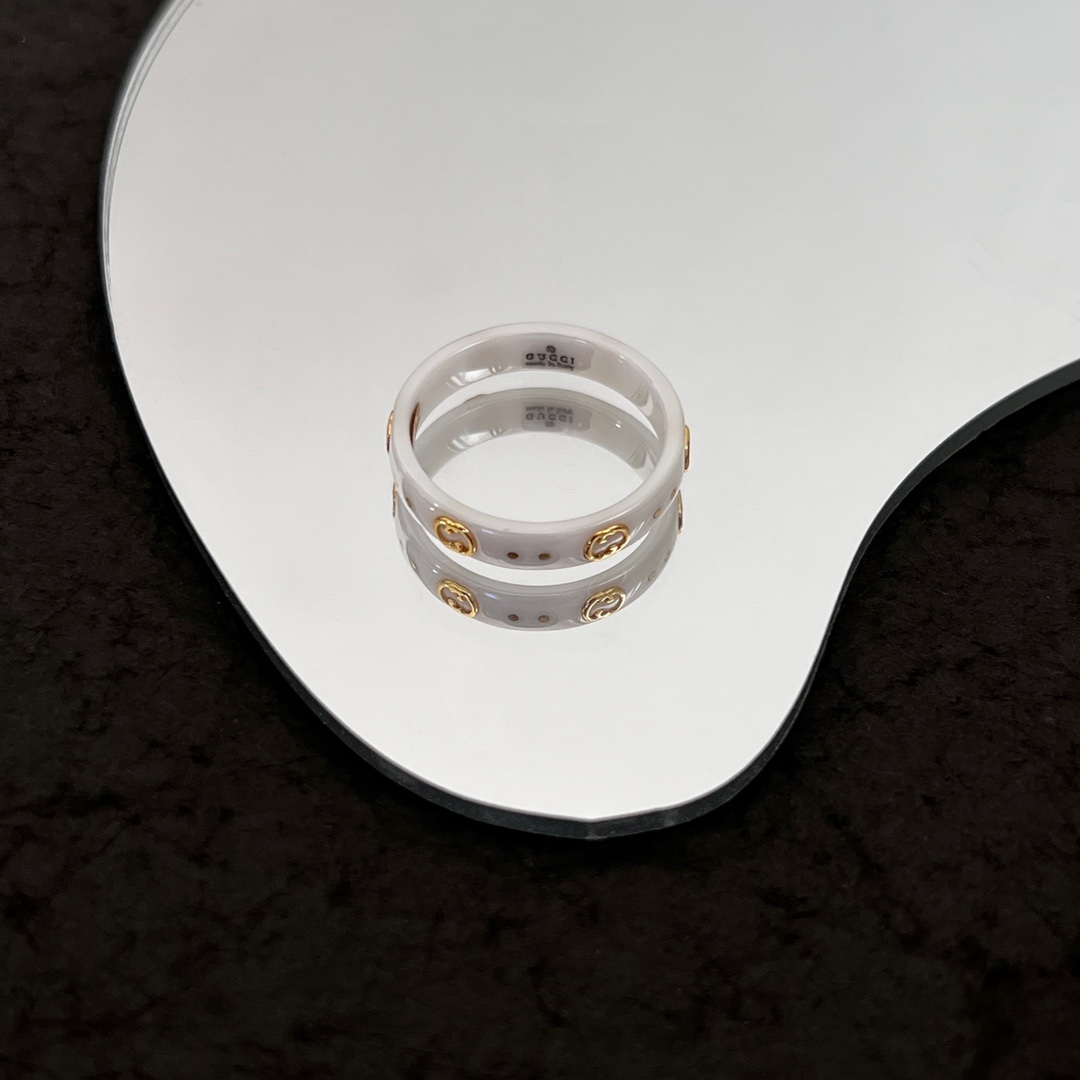 Gucci Icon Ring 18k With Interlocking G In White - PerfectKickZ