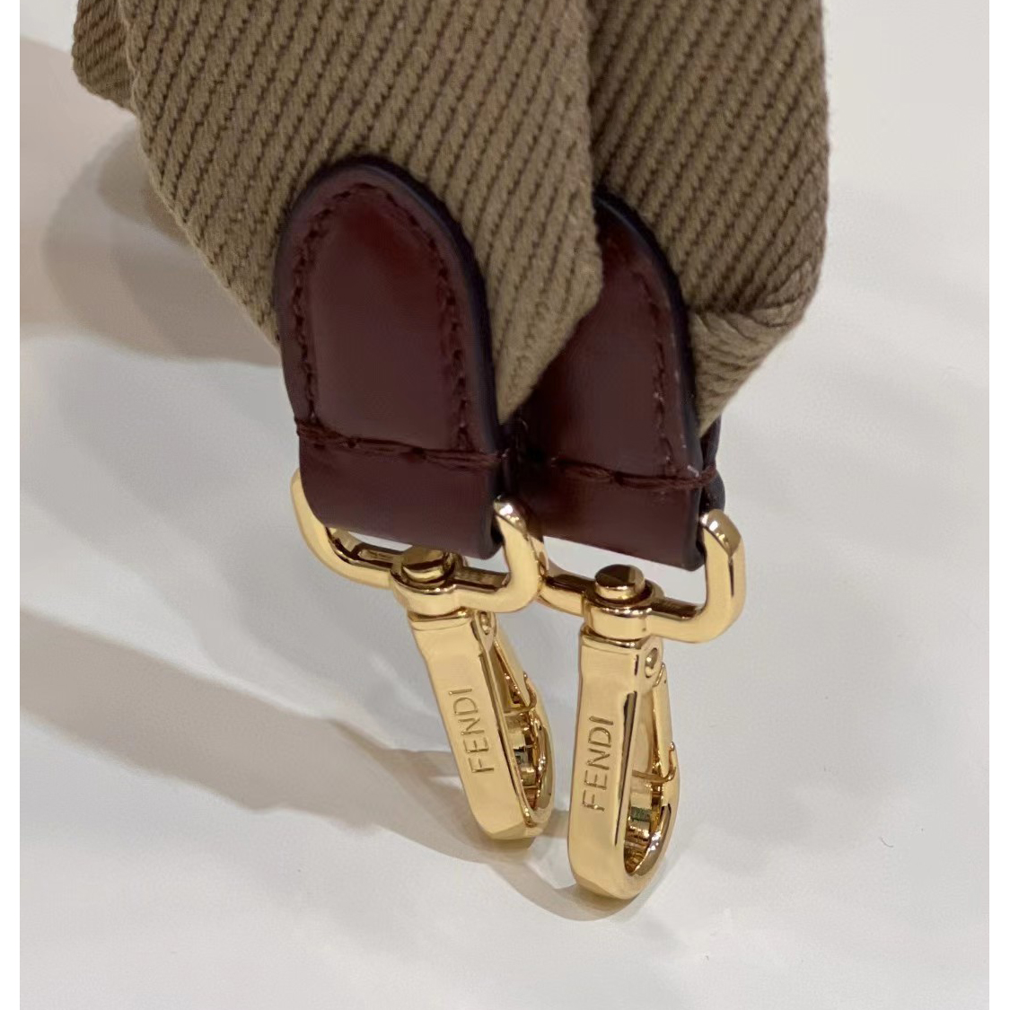 Fendi Sunshine Medium Beige Canvas Bag(35-31-17cm) - PerfectKickZ