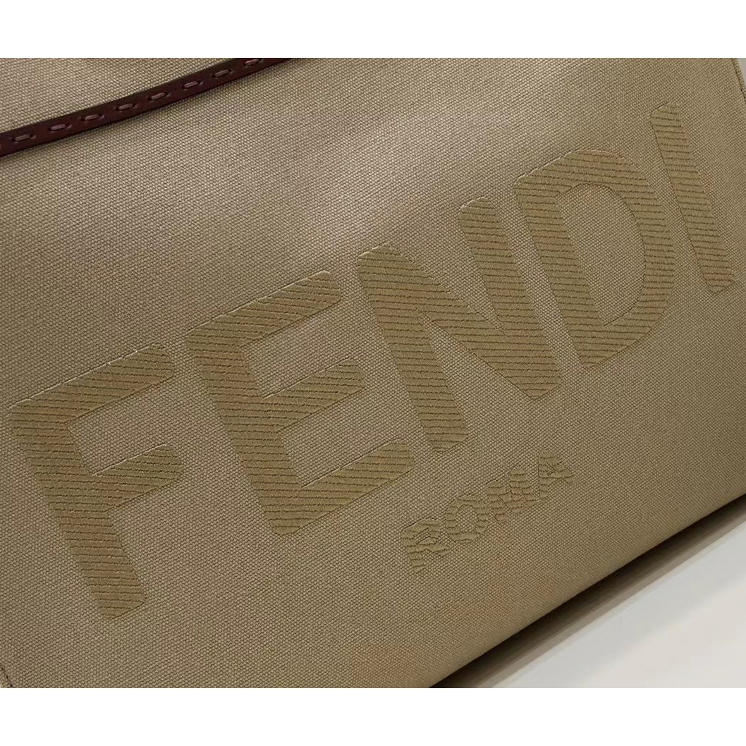 Fendi Sunshine Medium Beige Canvas Bag(35-31-17cm) - PerfectKickZ