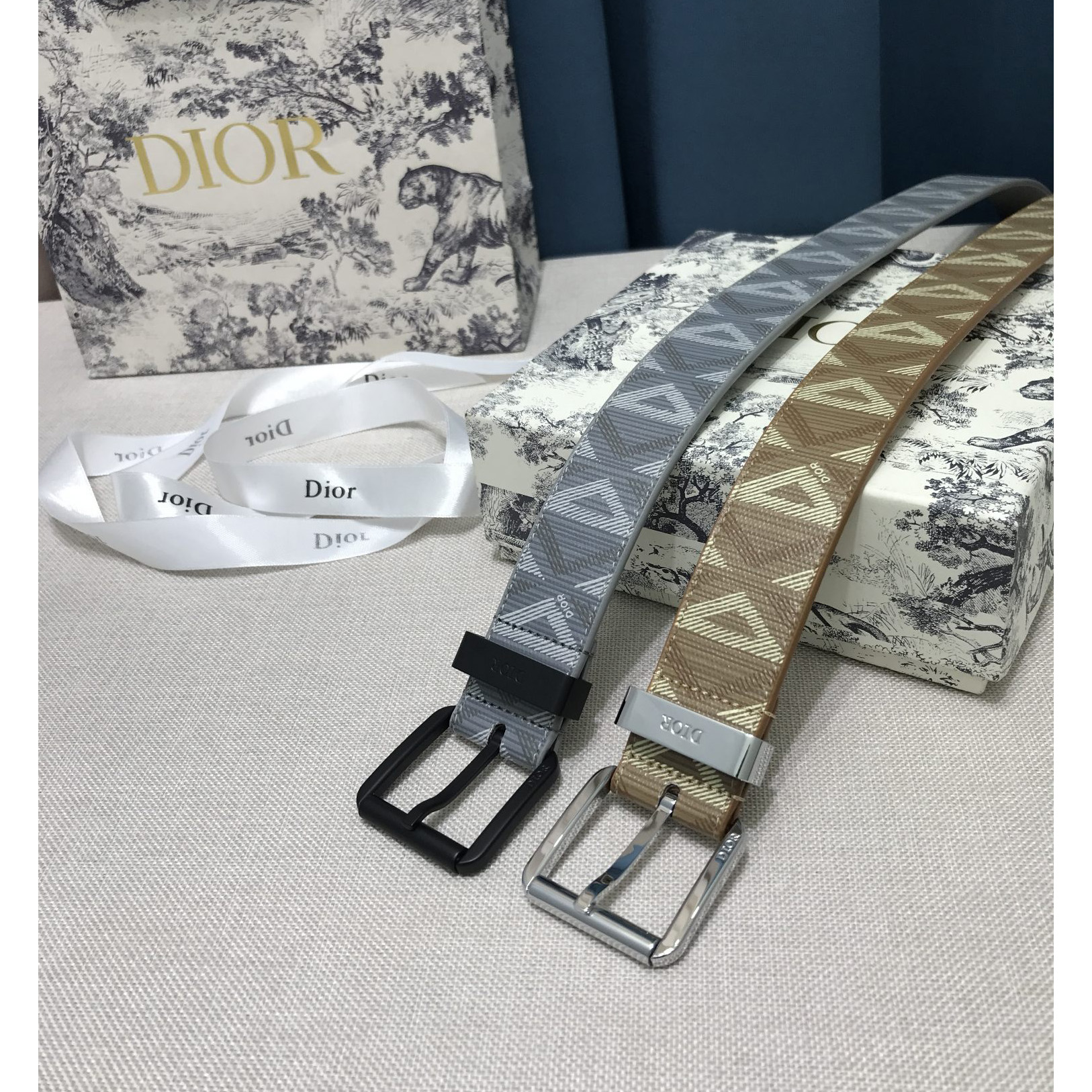 Dior CD Diamond Print  40mm Belt  - PerfectKickZ