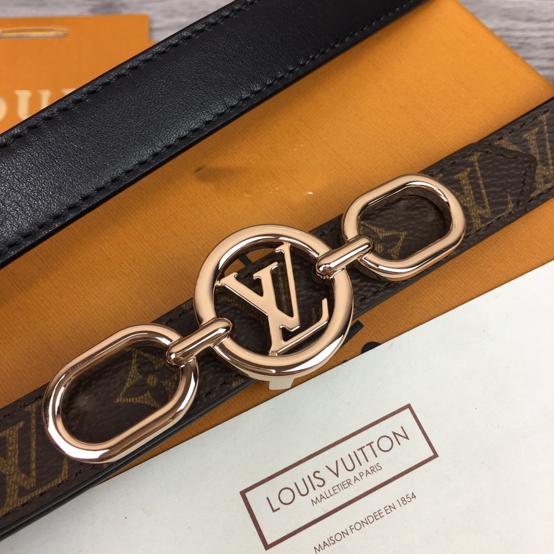 Louis Vuitton Squared LV 20mm Belt - PerfectKickZ