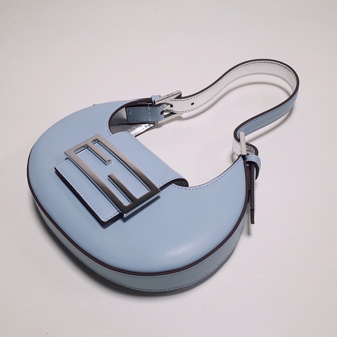 Fendi Cookie Blue Leather Mini Handbag（22-17.5-4.5cm） - PerfectKickZ