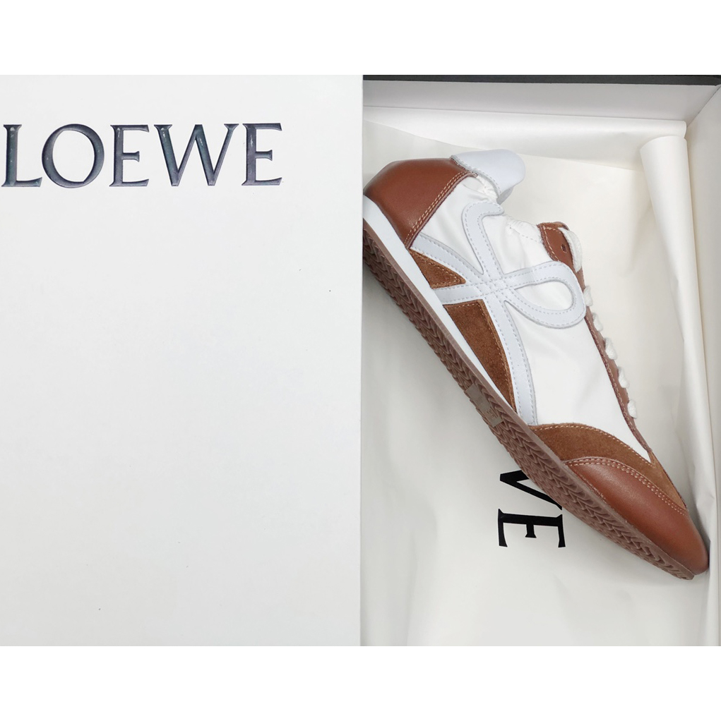 Loewe Ballet Runner In Nylon And Calfskin - 