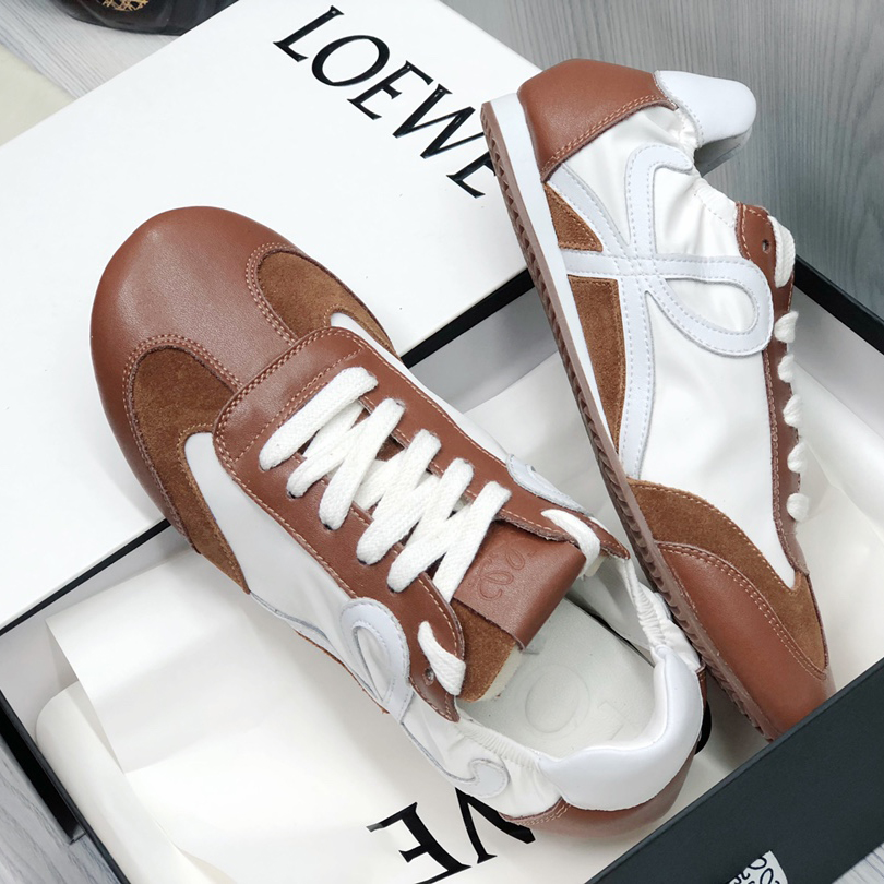 Loewe Ballet Runner In Nylon And Calfskin - 
