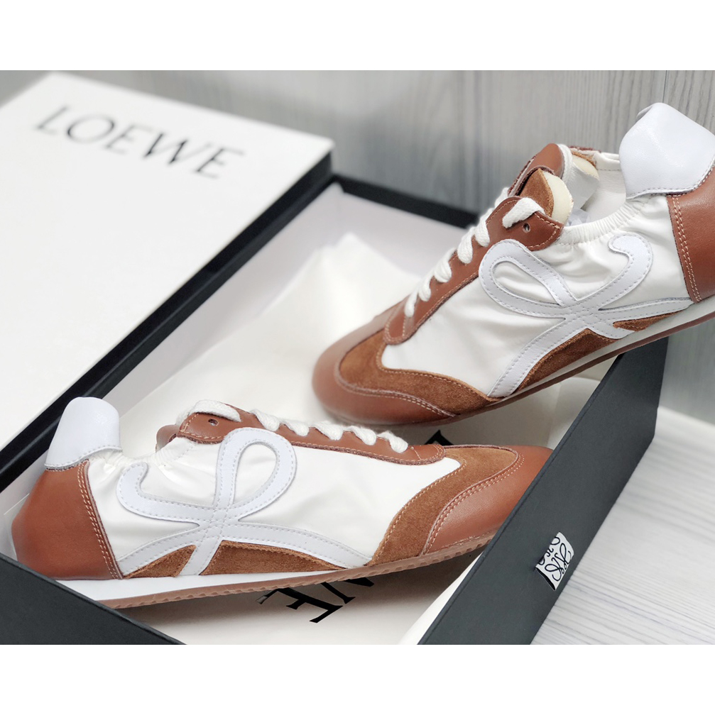 Loewe Ballet Runner In Nylon And Calfskin - 