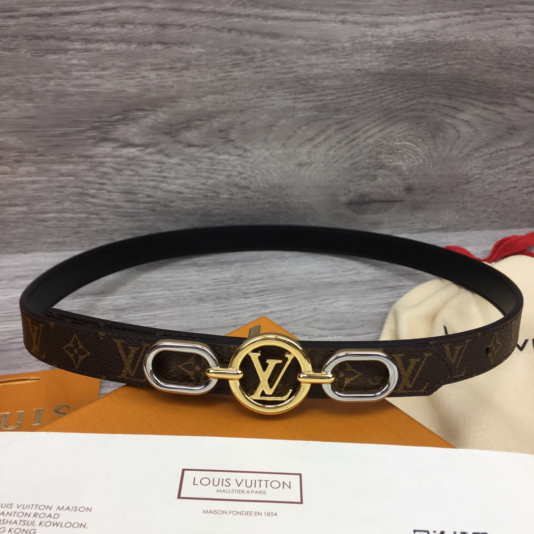 Louis Vuitton Squared LV 20mm Belt - PerfectKickZ