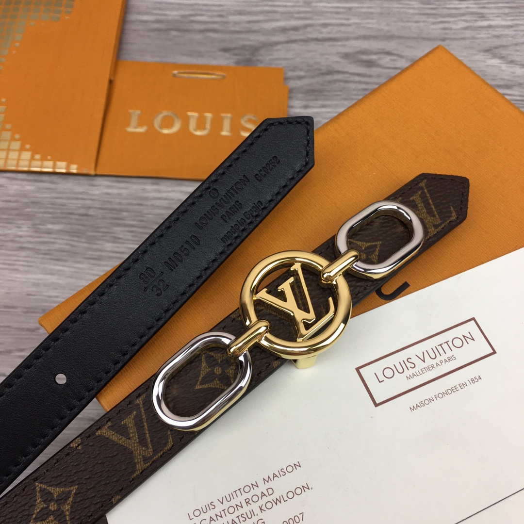 Louis Vuitton Squared LV 20mm Belt - PerfectKickZ