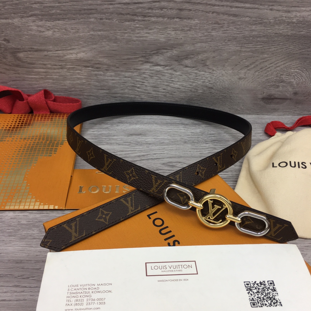 Louis Vuitton Squared LV 20mm Belt - PerfectKickZ