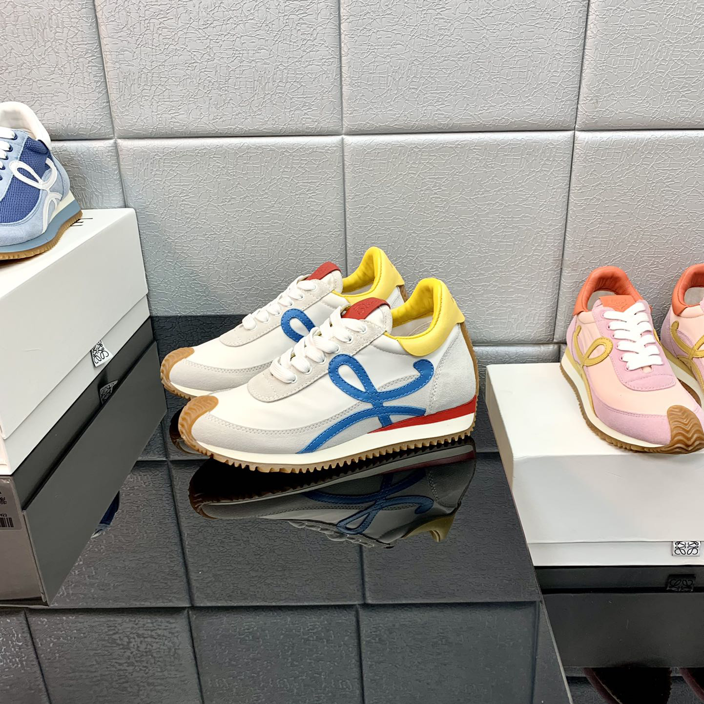 Loewe Flow Runner In Technical Mesh And Suede - PerfectKickZ