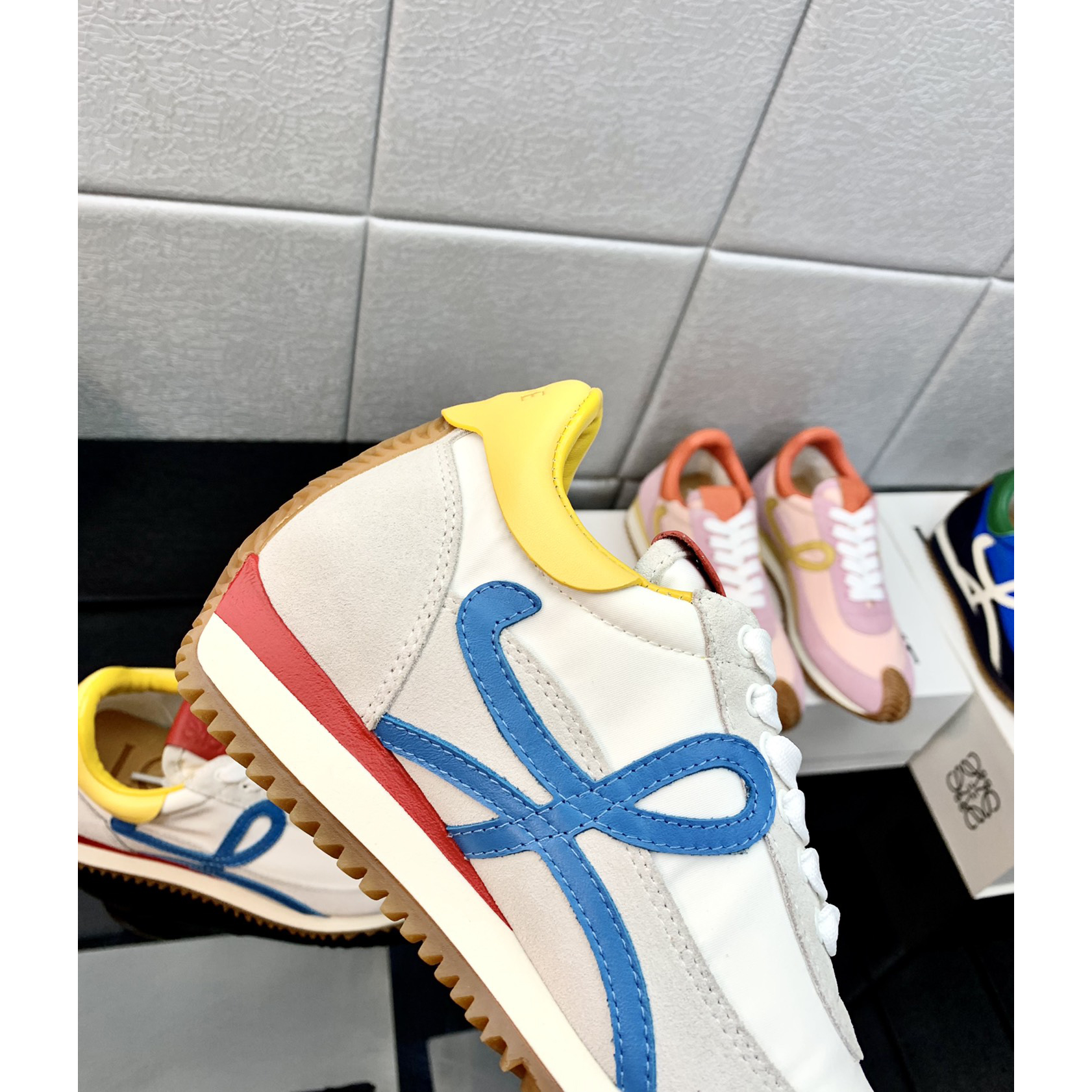 Loewe Flow Runner In Technical Mesh And Suede - 