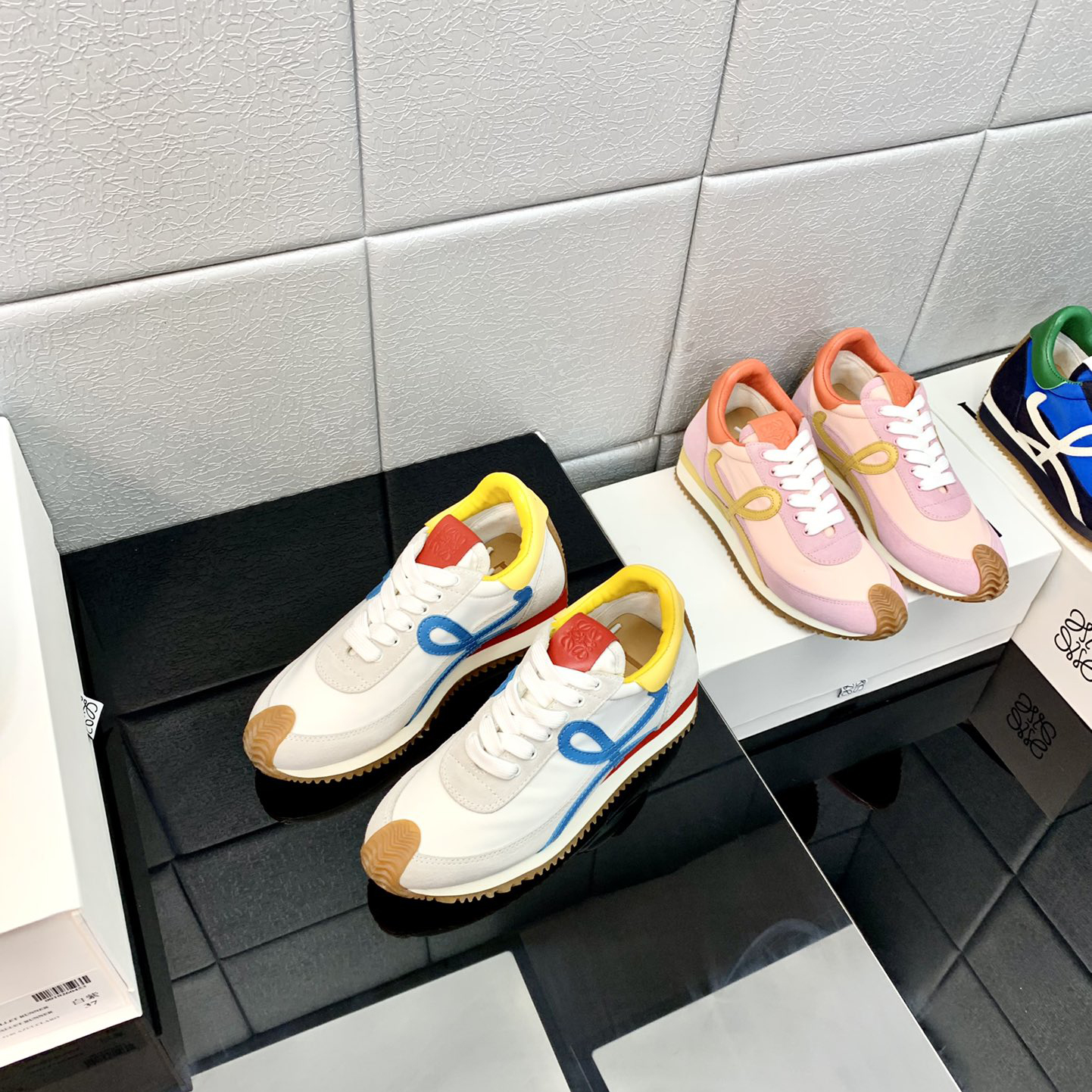 Loewe Flow Runner In Technical Mesh And Suede - 