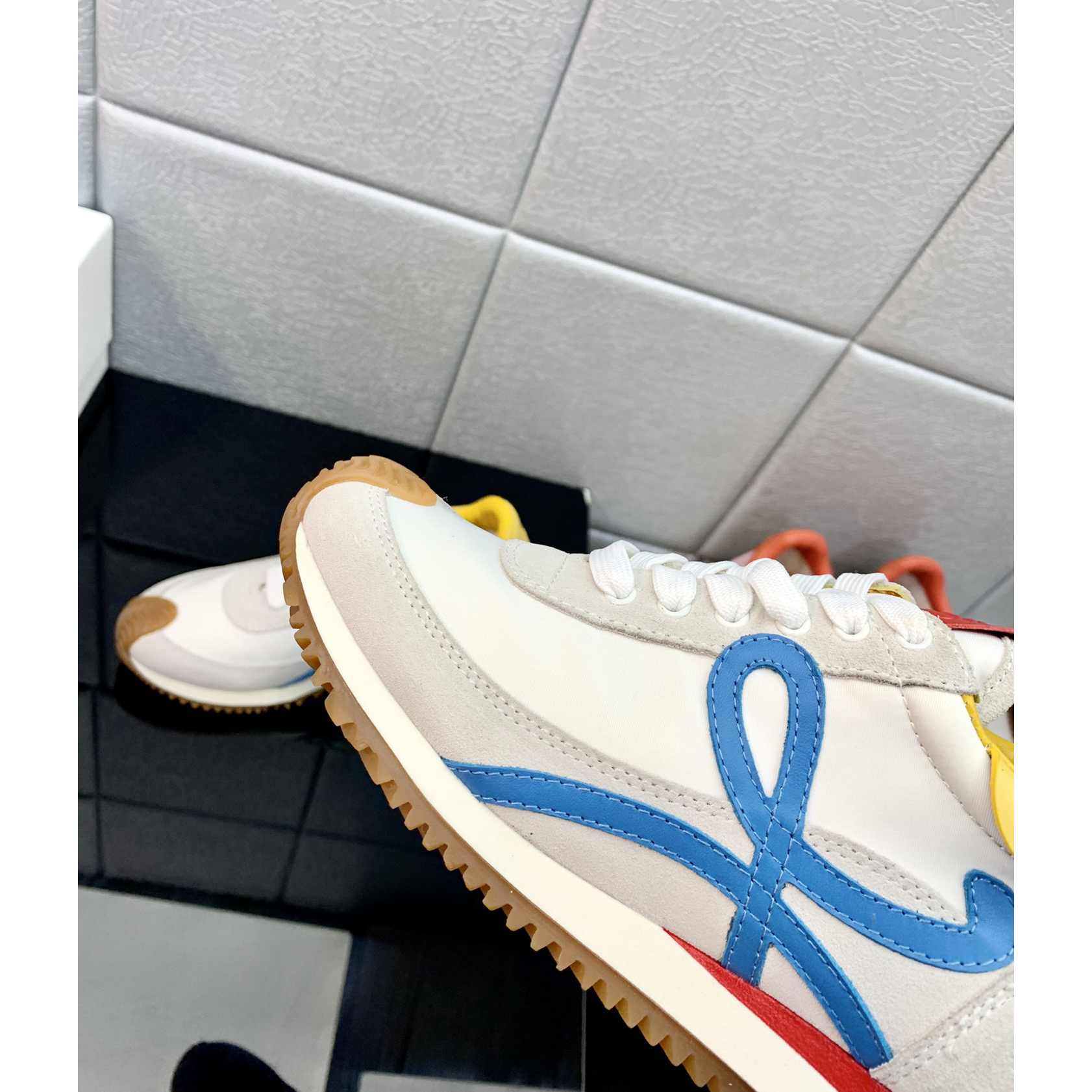 Loewe Flow Runner In Technical Mesh And Suede - 