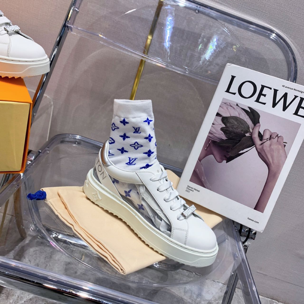 Louis Vuitton Time Out PVC Transparent Logo Sneaker - PerfectKickZ