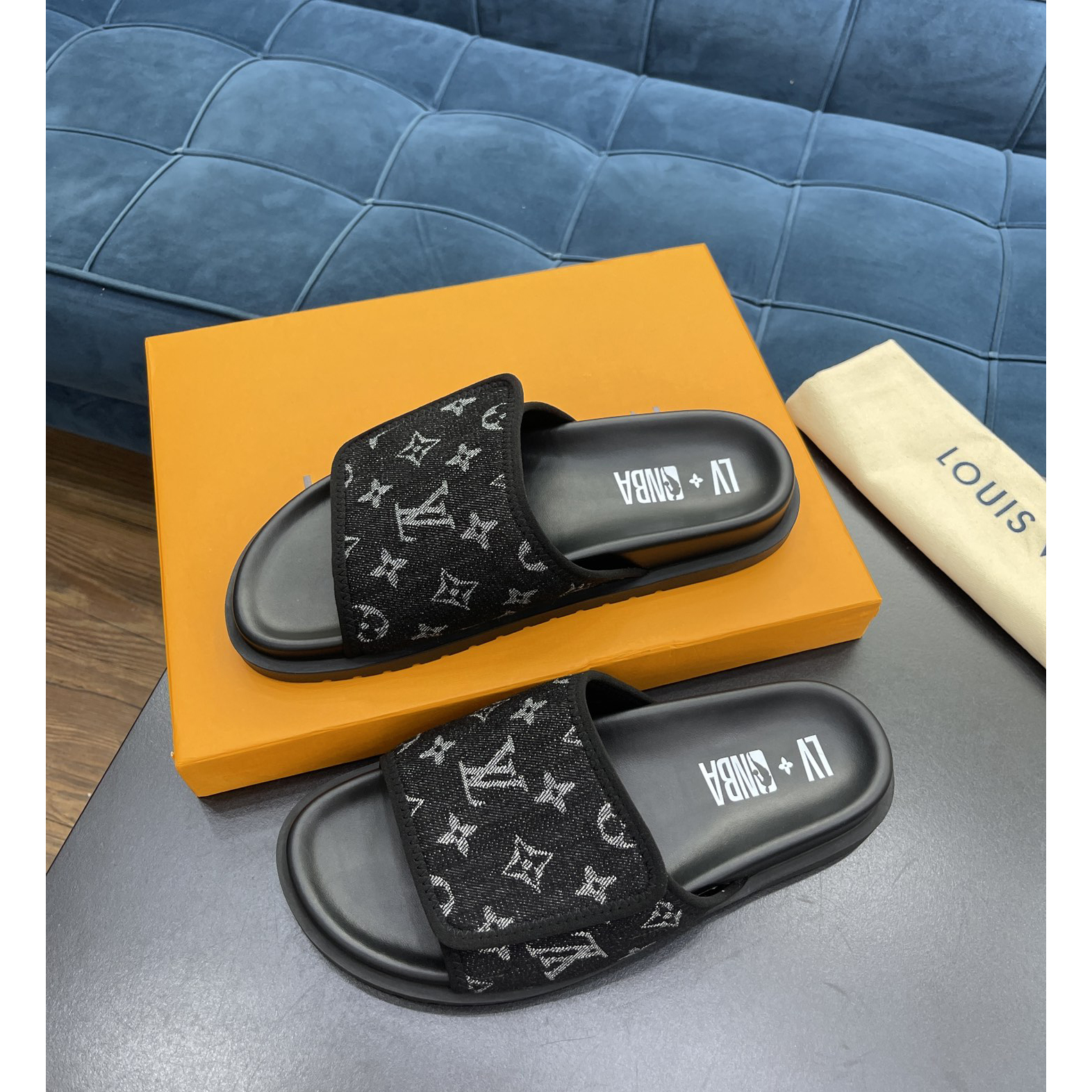 Louis Vuitton x NBA Monogram Slipper - PerfectKickZ