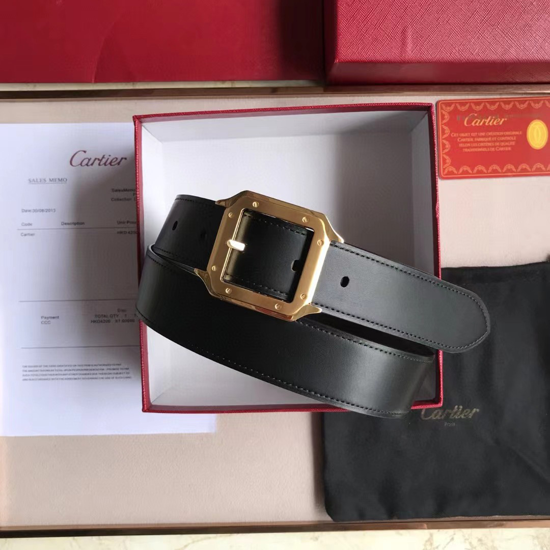 Cartier 34mm Leather  Belt  - PerfectKickZ