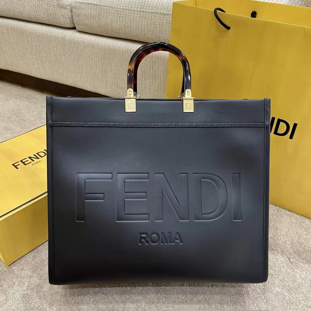 Fendi Sunshine Medium Beige Canvas Bag(40.5-35-21.5cm) - PerfectKickZ