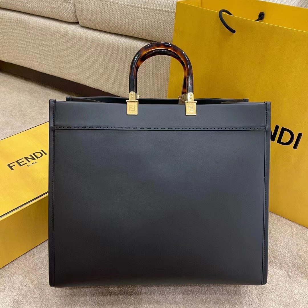 Fendi Sunshine Medium Beige Canvas Bag(40.5-35-21.5cm) - 