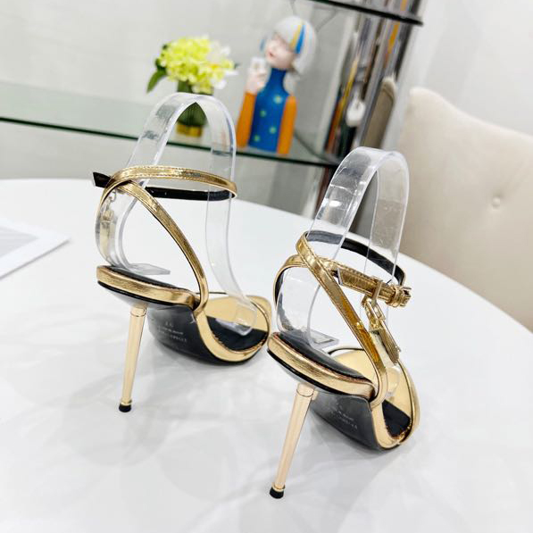Tom Ford Gold Padlock Sandals - PerfectKickZ