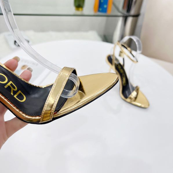 Tom Ford Gold Padlock Sandals - PerfectKickZ