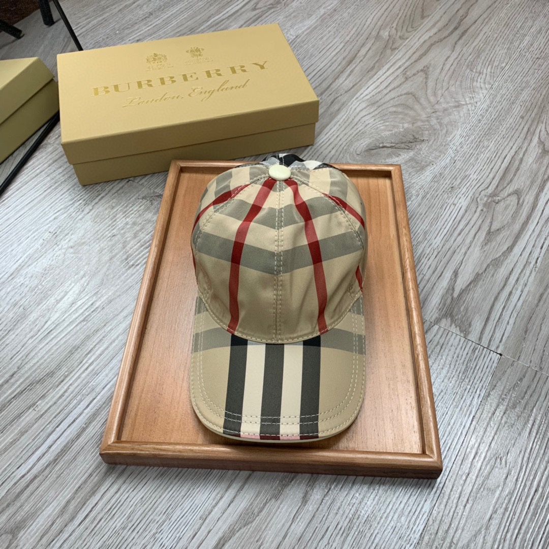 Burberry Vintage Check And Icon Stripe Baseball Cap - PerfectKickZ