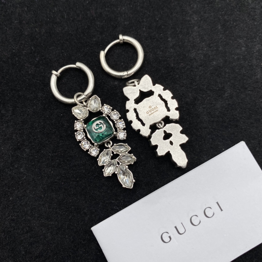 Gucci  Interlocking G Crystal Earrings - PerfectKickZ