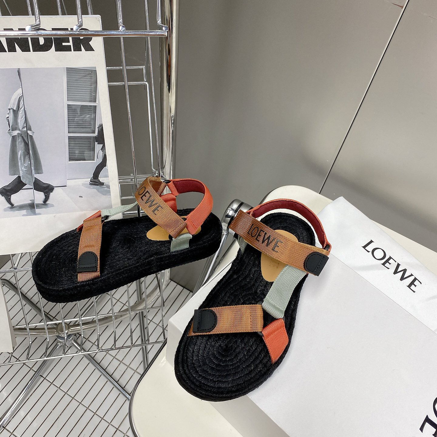 Loewe Strappy Espadrille In Nylon - PerfectKickZ