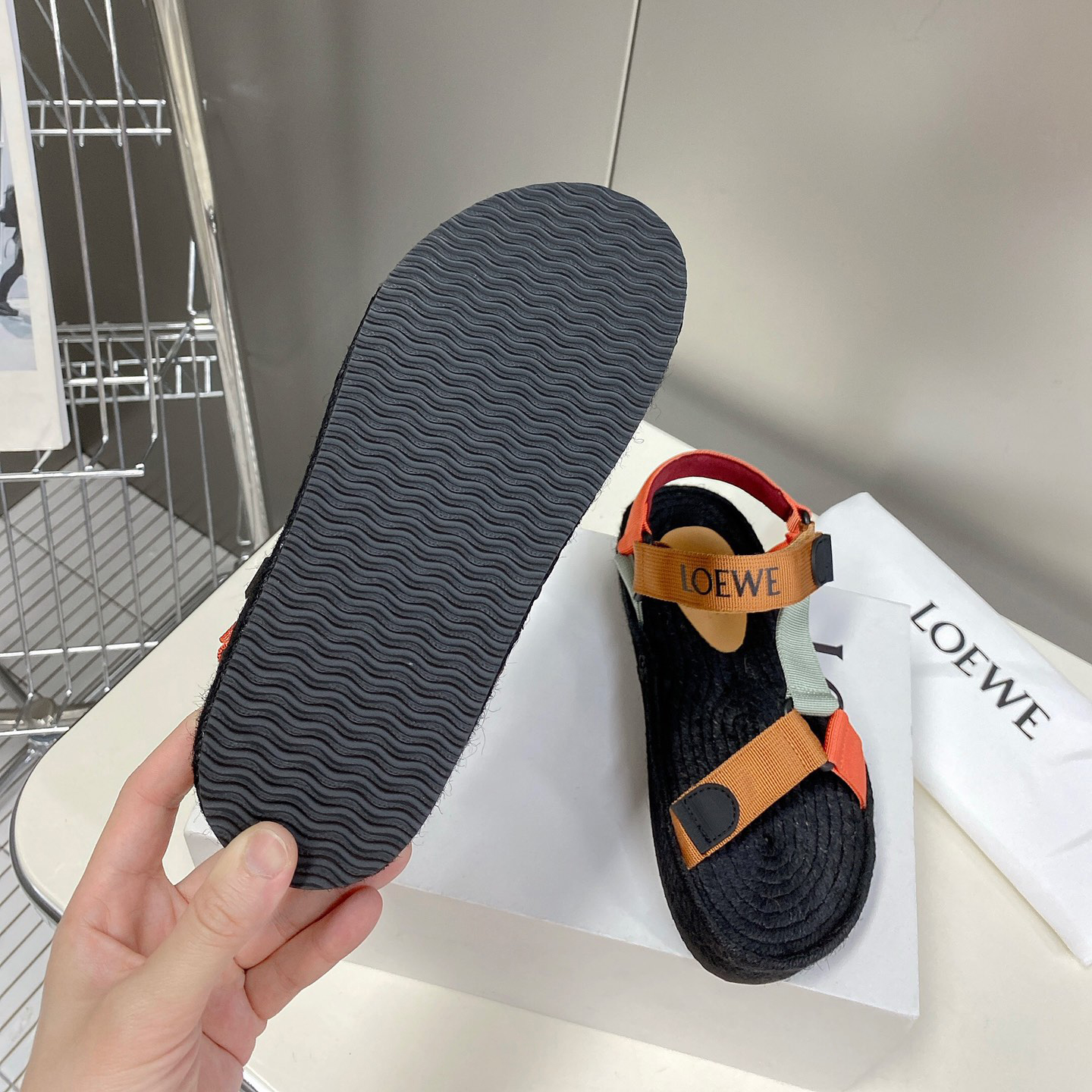 Loewe Strappy Espadrille In Nylon - PerfectKickZ