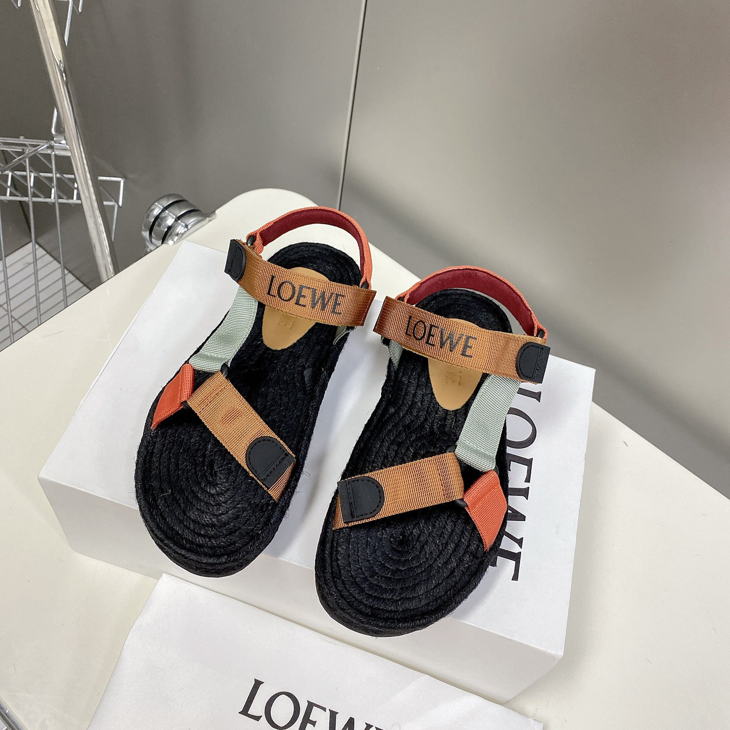 Loewe Strappy Espadrille In Nylon - PerfectKickZ