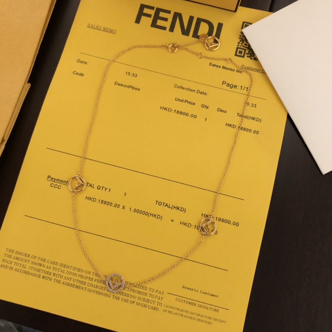 Fendi F Is Fendi Necklace - PerfectKickZ