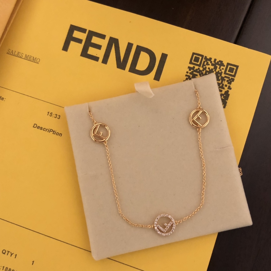 Fendi F Is Fendi Necklace - PerfectKickZ