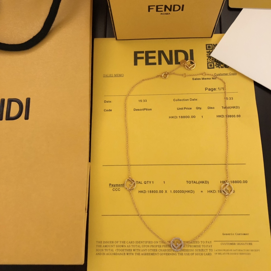 Fendi F Is Fendi Necklace - PerfectKickZ