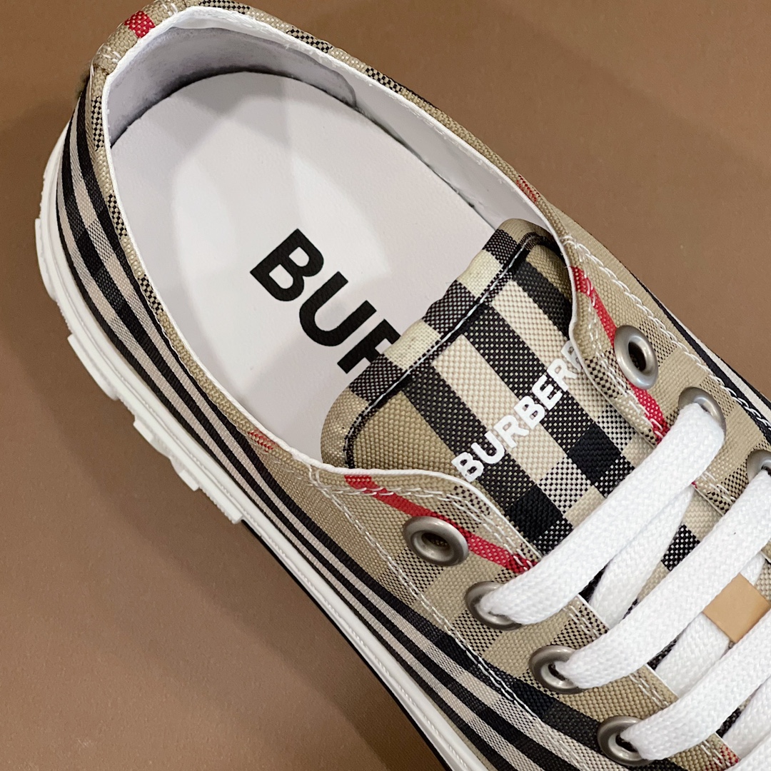 Burberry Check Cotton Sneakers - PerfectKickZ