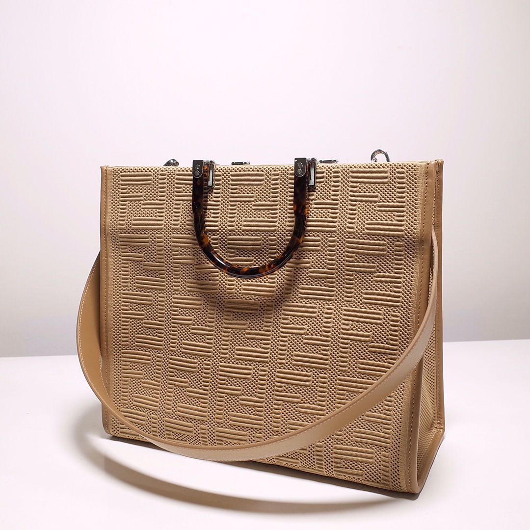 Fendi Sunshine Medium Shopper Bag In Beige(35-31-17cm)  8BH386 - PerfectKickZ