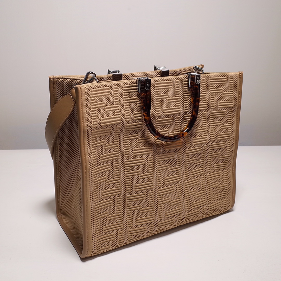 Fendi Sunshine Medium Shopper Bag In Beige(35-31-17cm)  8BH386 - PerfectKickZ
